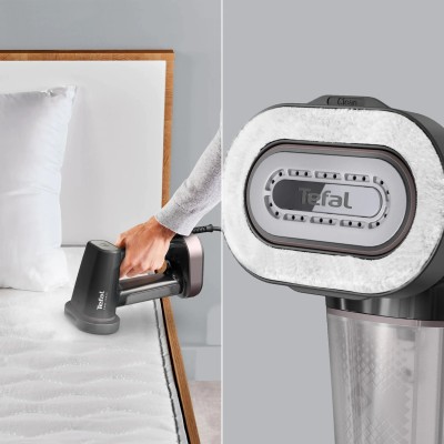 Відпарювач Tefal компактний Pure Force 3в1, 1800Вт, 180мл, постійна пара - 35гр, керам. підошва, чорно-рожевий (DT8765E0) Відпарювач Tefal компактний Pure Force 3в1, 1800Вт, 180мл, постійна пара - 35гр, керам. підошва, чорно-рожевий (DT8765E0)