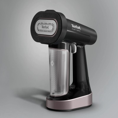 Відпарювач Tefal компактний Pure Force 3в1, 1800Вт, 180мл, постійна пара - 35гр, керам. підошва, чорно-рожевий (DT8765E0) Відпарювач Tefal компактний Pure Force 3в1, 1800Вт, 180мл, постійна пара - 35гр, керам. підошва, чорно-рожевий (DT8765E0)