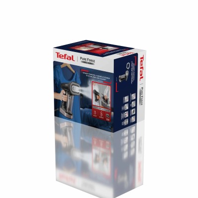 Відпарювач Tefal компактний Pure Force 3в1, 1800Вт, 180мл, постійна пара - 35гр, керам. підошва, чорно-рожевий (DT8765E0) Відпарювач Tefal компактний Pure Force 3в1, 1800Вт, 180мл, постійна пара - 35гр, керам. підошва, чорно-рожевий (DT8765E0)