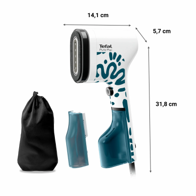 Відпарювач Tefal компактний Pure Pop Home & Travel, 1300Вт, 70мл, постійна пара - 20гр, біло-синій (DT2040E1) Відпарювач Tefal компактний Pure Pop Home & Travel, 1300Вт, 70мл, постійна пара - 20гр, біло-синій (DT2040E1)