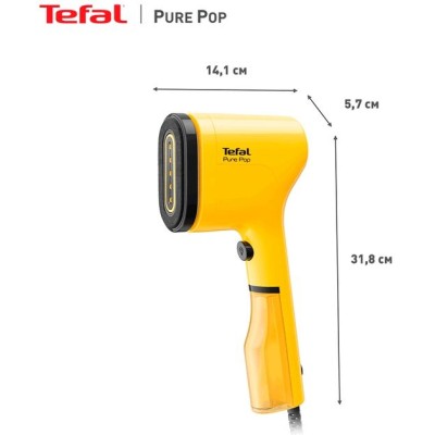Відпарювач Tefal компактний Pure Pop, 1300Вт, 70мл, постійна пара - 20гр, жовтий (DT2026E1) Відпарювач Tefal компактний Pure Pop, 1300Вт, 70мл, постійна пара - 20гр, жовтий (DT2026E1)