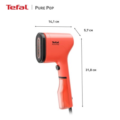 Відпарювач Tefal компактний Pure Pop, 1300Вт, 70мл, постійна пара - 20гр, червоний (DT2022E1) Відпарювач Tefal компактний Pure Pop, 1300Вт, 70мл, постійна пара - 20гр, червоний (DT2022E1)
