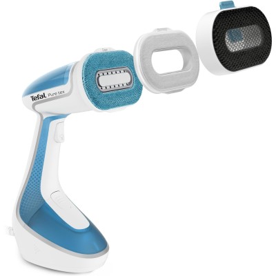 Відпарювач Tefal компактний Pure Tex 4в1 , 1700Вт, 200мл, постійна пара - 30гр, керам. підошва, біло-блакитний (DT9530E1) Відпарювач Tefal компактний Pure Tex 4в1 , 1700Вт, 200мл, постійна пара - 30гр, керам. підошва, біло-блакитний (DT9530E1)