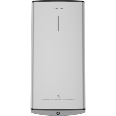 Водонагрівач електр. Ariston плаский слім VELIS TECH 100 EU, 100л, 2*1,5кВт, ун. монтаж, електр. кер-ння, B, Італія, Сірий Водонагрівач електр. Ariston плаский слім VELIS TECH 100 EU, 100л, 2*1,5кВт, ун. монтаж, електр. кер-ння, B, Італія, Сірий