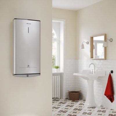 Водонагрівач електр. Ariston плаский слім VELIS TECH 80 EU, 80л, 2*1,5кВт, ун. монтаж, електр. кер-ння, B, Італія, Сірий Водонагрівач електр. Ariston плаский слім VELIS TECH 80 EU, 80л, 2*1,5кВт, ун. монтаж, електр. кер-ння, B, Італія, Сірий
