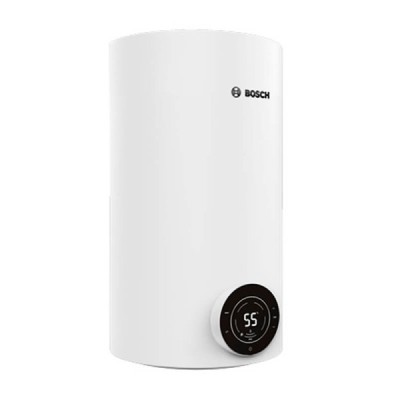 Водонагрівач електр. BOSCH круглий Tronic 4000T, 50л, 1,5кВт, сухий тен, вертикальний монтаж, електр. кер-ння, B, білий (7736507