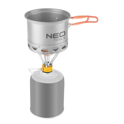 Газовий пальник Neo Tools, 123x80мм, складаний, регулювання витрати газу, вантажопідйомність до 5кг, 0.1кг Газовий пальник Neo Tools, 123x80мм, складаний, регулювання витрати газу, вантажопідйомність до 5кг, 0.1кг