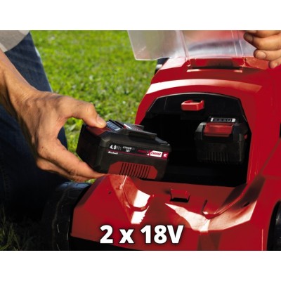 Газонокосарка акумуляторна Einhell PXC GE-CM 36/37 Li 36В(18+18) 37см 45л 25-75мм 14.3кг (без АКБ та ЗП) Газонокосарка акумуляторна Einhell PXC GE-CM 36/37 Li 36В(18+18) 37см 45л 25-75мм 14.3кг (без АКБ та ЗП)