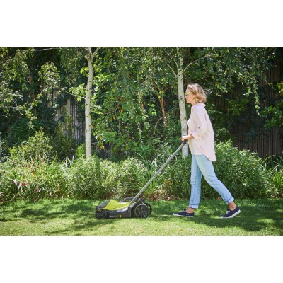 Газонокосарка акумуляторна Ryobi ONE+ OLM1833B 18В 33см 35л 25-65мм 8.1кг без АКБ та ЗП Газонокосарка акумуляторна Ryobi ONE+ OLM1833B 18В 33см 35л 25-65мм 8.1кг без АКБ та ЗП