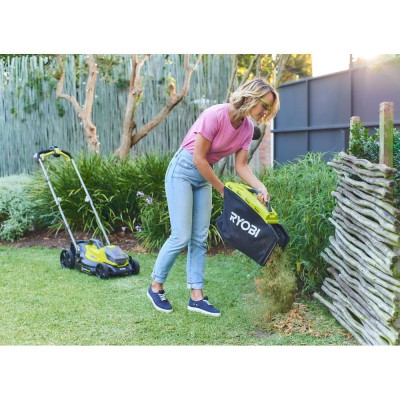Газонокосарка акумуляторна Ryobi ONE+ OLM1833B 18В 33см 35л 25-65мм 8.1кг без АКБ та ЗП Газонокосарка акумуляторна Ryobi ONE+ OLM1833B 18В 33см 35л 25-65мм 8.1кг без АКБ та ЗП