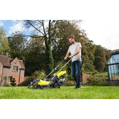 Газонокосарка акумуляторна Ryobi ONE+ RLM18X33B-40 18В акб 1х4А·год 33см 35л 25-65мм 8.7кг Газонокосарка акумуляторна Ryobi ONE+ RLM18X33B-40 18В акб 1х4А·год 33см 35л 25-65мм 8.7кг