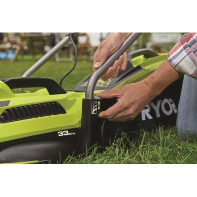 Газонокосарка мережева Ryobi RLM13E33S 1300Вт 33см 35л 20-60мм 9кг Газонокосарка мережева Ryobi RLM13E33S 1300Вт 33см 35л 20-60мм 9кг