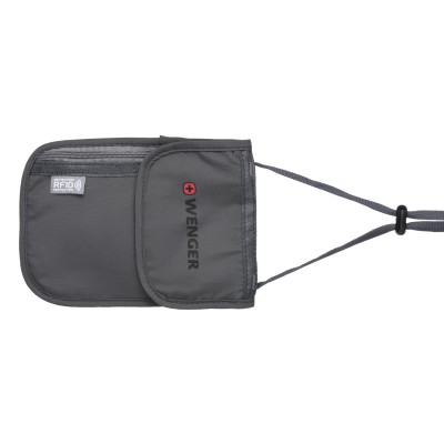 Гаманець на шию, Wenger Neck Wallet with RFID pocket, сірий (604589) Гаманець на шию, Wenger Neck Wallet with RFID pocket, сірий (604589)