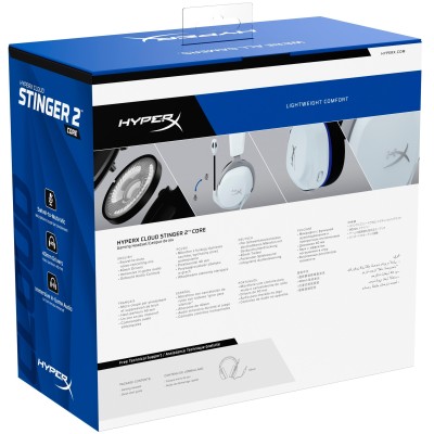Гарнітура HyperX Cloud Stinger 2 Core PS5/PS4, mini-jack, біло-синій (6H9B5AA) Гарнітура HyperX Cloud Stinger 2 Core PS5/PS4, mini-jack, біло-синій (6H9B5AA)