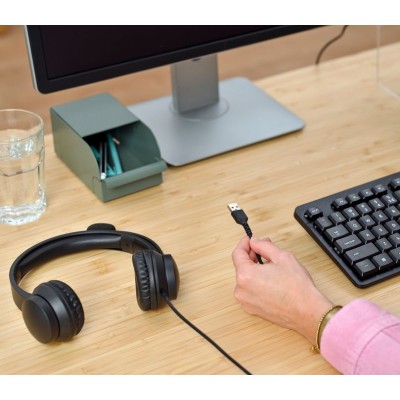 Гарнітура Trust Ayda, USB-A, чорний Гарнітура Trust Ayda, USB-A, чорний