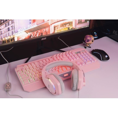 Гарнітура ігрова 2E GAMING HG315, 7.1, USB-A, RGB, 2м, рожевий (2E-HG315PK-7.1) Гарнітура ігрова 2E GAMING HG315, 7.1, USB-A, RGB, 2м, рожевий (2E-HG315PK-7.1)