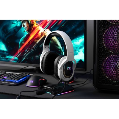 Гарнітура ігрова 2E GAMING HG330, 7.1, USB-A, RGB, 2м, білий (2E-HG330WT-7.1)