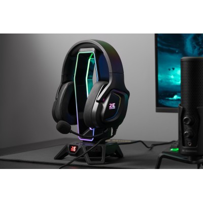 Гарнітура ігрова 2E GAMING HG340, 7.1, USB-A, RGB, 2м, чорний (2E-HG340BK-7.1)