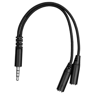 Гарнітура ігрова 2E GAMING HG340, mini-jack/dual 3.5mm, RGB, 2м, чорний (2E-HG340BK)