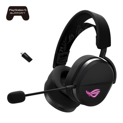 Гарнітура ігрова ASUS ROG Pelta, USB-A/BT/WL, RGB, 1.8м, чорний (90YH0410-BHUA00) Гарнітура ігрова ASUS ROG Pelta, USB-A/BT/WL, RGB, 1.8м, чорний (90YH0410-BHUA00)