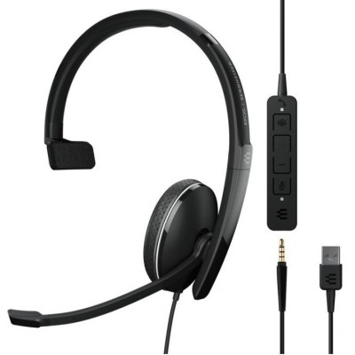 Гарнітура комп'ютерна моно On-Ear EPOS ADAPT 135T USB II, 3.5мм/USB, односпрямований, сертифікат Mic (1000900) Гарнітура комп'ютерна моно On-Ear EPOS ADAPT 135T USB II, 3.5мм/USB, односпрямований, сертифікат Mic (1000900)