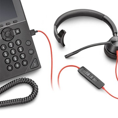 Гарнітура комп'ютерна моно On-ear Poly Blackwire 3310-M, USB-A, USB-C, всеспрямований, Microsoft Teams, чорний Гарнітура комп'ютерна моно On-ear Poly Blackwire 3310-M, USB-A, USB-C, всеспрямований, Microsoft Teams, чорний