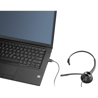 Гарнітура комп'ютерна моно On-ear Poly EncorePro 310, USB-A, всеспрямований, чорний Гарнітура комп'ютерна моно On-ear Poly EncorePro 310, USB-A, всеспрямований, чорний