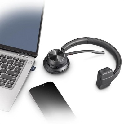 Гарнітура комп'ютерна моно On-ear Poly Voyager 4310-M з адаптером BT700, USB-A, Bluetooth, всеспрямований, Acoustic fence, серти Гарнітура комп'ютерна моно On-ear Poly Voyager 4310-M з адаптером BT700, USB-A, Bluetooth, всеспрямований, Acoustic fence, серти