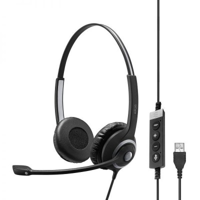 Гарнітура комп'ютерна стерео On-Ear EPOS IMPACT SC 260 USB MS II, USB, односпрямований, сертифікат Microsoft Teams, 2.9м, Чорний Гарнітура комп'ютерна стерео On-Ear EPOS IMPACT SC 260 USB MS II, USB, односпрямований, сертифікат Microsoft Teams, 2.9м, Чорний