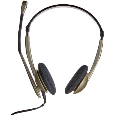 Гарнітура комп'ютерна стерео On-Ear Koss CS100i, 3.5мм, Uni Mic, 2.4м, кремовий (197138.101)