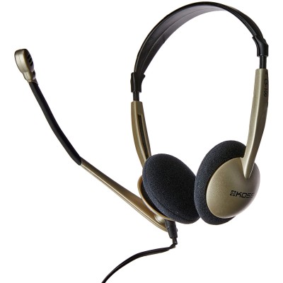Гарнітура комп'ютерна стерео On-Ear Koss CS100i, 3.5мм, Uni Mic, 2.4м, кремовий (197138.101)