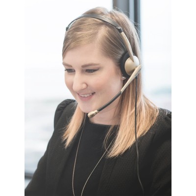 Гарнітура комп'ютерна стерео On-Ear Koss CS100i, 3.5мм, Uni Mic, 2.4м, кремовий (197138.101)