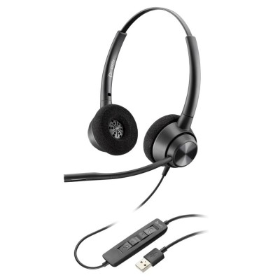 Гарнітура комп'ютерна стерео On-ear Poly EncorePro 320, USB-A, всеспрямований, чорний Гарнітура комп'ютерна стерео On-ear Poly EncorePro 320, USB-A, всеспрямований, чорний