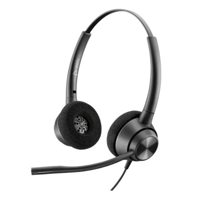 Гарнітура комп'ютерна стерео On-ear Poly EncorePro 320, USB-A, всеспрямований, чорний Гарнітура комп'ютерна стерео On-ear Poly EncorePro 320, USB-A, всеспрямований, чорний