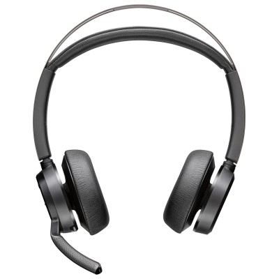 Гарнітура комп'ютерна стерео On-ear Poly Voyager Focus 2, USB-A, Bluetooth, всеспрямований, ANC, Acoustic fence, чорний Гарнітура комп'ютерна стерео On-ear Poly Voyager Focus 2, USB-A, Bluetooth, всеспрямований, ANC, Acoustic fence, чорний