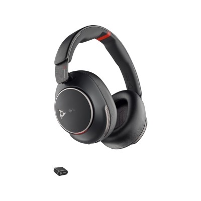 Гарнітура комп'ютерна стерео On-ear Poly Voyager Surround 85-M з підставкою для заряджання, BT 5.3, USB-A, USB-C, 3.5 мм, 10 x O Гарнітура комп'ютерна стерео On-ear Poly Voyager Surround 85-M з підставкою для заряджання, BT 5.3, USB-A, USB-C, 3.5 мм, 10 x O