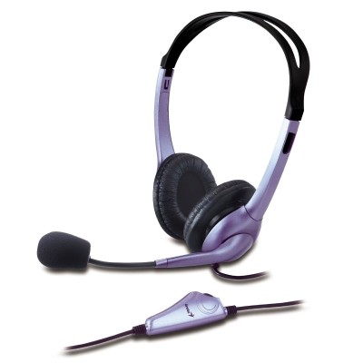 Гарнітура ПК стерео Genius HS-04S, 2х mini-jack, 2м, (31710025100) фіолетовий Гарнітура ПК стерео Genius HS-04S, 2х mini-jack, 2м, (31710025100) фіолетовий