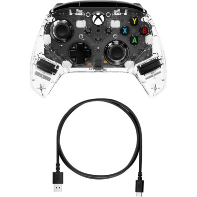 Геймпад HyperX Clutch Gladiate RGB, Xbox, PC, USB-A, прозорий (7D6H2AA)