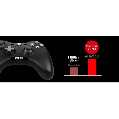 Геймпад MSI Force GC20 V2, USB-A, чорний (S10-04G0050-EC4) Геймпад MSI Force GC20 V2, USB-A, чорний (S10-04G0050-EC4)
