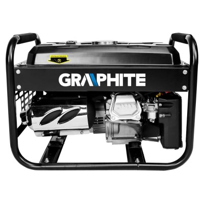 Генератор бензиновий GRAPHITE 230В (1 фаза), 2/2.2кВт, ручний старт, AVR, 40кг Генератор бензиновий GRAPHITE 230В (1 фаза), 2/2.2кВт, ручний старт, AVR, 40кг