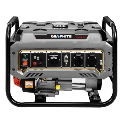 Генератор бензиновий GRAPHITE 230В (1 фаза), 2/2.2кВт, ручний старт, AVR, 40кг Генератор бензиновий GRAPHITE 230В (1 фаза), 2/2.2кВт, ручний старт, AVR, 40кг