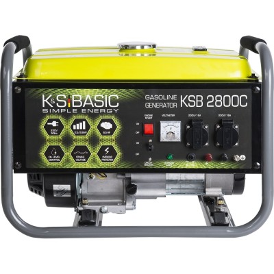 Генератор бензиновий Konner&Sohnen Basic KSB 2800C, 230В, 2.8кВт, ручний запуск, 36.6кг (KSB2800C) Генератор бензиновий Konner&Sohnen Basic KSB 2800C, 230В, 2.8кВт, ручний запуск, 36.6кг (KSB2800C)