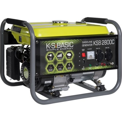 Генератор бензиновий Konner&Sohnen Basic KSB 2800C, 230В, 2.8кВт, ручний запуск, 36.6кг (KSB2800C) Генератор бензиновий Konner&Sohnen Basic KSB 2800C, 230В, 2.8кВт, ручний запуск, 36.6кг (KSB2800C)