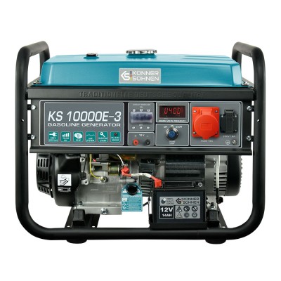 Генератор бензиновий Konner&Sohnen KS 10000E-3, 400В, 7.5кВт, 3 фази, електростартер, 88кг (KS10000E-3)