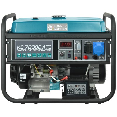 Генератор бензиновий Konner&Sohnen KS 7000E ATS, 230В, 5.5кВт, АВР(ATS), електростартер, 76.8кг Генератор бензиновий Konner&Sohnen KS 7000E ATS, 230В, 5.5кВт, АВР(ATS), електростартер, 76.8кг