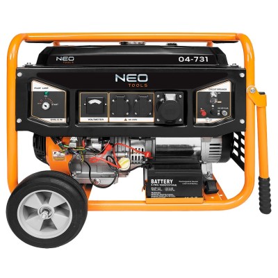 Генератор бензиновий Neo Tools 230В (1 фаза), 6/6.5кВт, електростарт, AVR, 85кг (04-731)