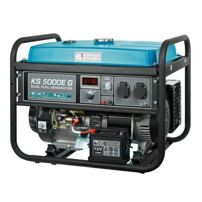 Генератор газобензиновий Konner&Sohnen KS 5000E G, 230В, 4.5кВт, електростартер, 77.0кг (KS5000EG) Генератор газобензиновий Konner&Sohnen KS 5000E G, 230В, 4.5кВт, електростартер, 77.0кг (KS5000EG)