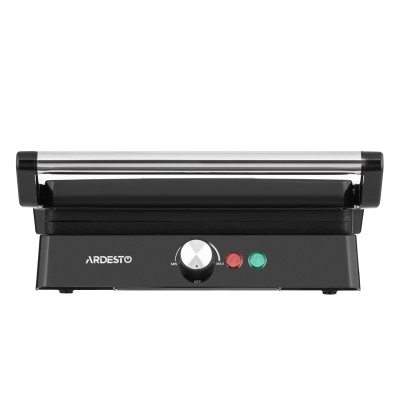 Гриль Ardesto прижимний 1800Вт, розкриття на 180°, чорно-сріблястий (GH-1800MB) Гриль Ardesto прижимний 1800Вт, розкриття на 180°, чорно-сріблястий (GH-1800MB)