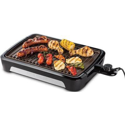 Гриль George Foreman барбекю Smokeless BBQ Grill 1606Вт, темп. режимів-3, з`ємні пластини, пластик, чорний (25850-56) Гриль George Foreman барбекю Smokeless BBQ Grill 1606Вт, темп. режимів-3, з`ємні пластини, пластик, чорний (25850-56)