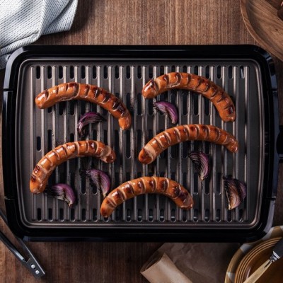 Гриль George Foreman барбекю Smokeless BBQ Grill 1606Вт, темп. режимів-3, з`ємні пластини, пластик, чорний (25850-56) Гриль George Foreman барбекю Smokeless BBQ Grill 1606Вт, темп. режимів-3, з`ємні пластини, пластик, чорний (25850-56)